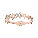 Bracelet acier rigide articulé, étoiles avec résine et strass - Olyci Bijoux