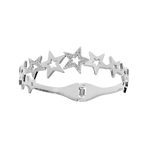 Bracelet acier rigide articulé, étoiles avec résine et strass - Olyci Bijoux