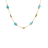 Collier acier et PVD boules facetées