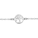 Bracelet argent rhodié arbre de vie ajoure