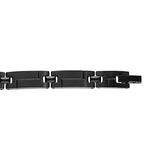 Bracelet acier pvd noir mat reglable