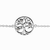 Bracelet argent rhodié arbre de vie oxydes blancs sertis