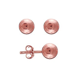 Boucles d'oreilles tige plaqué or rose boule