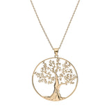 Collier plaqué or arbre de vie