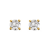 Boucles d'oreilles tige plaqué or clou 4 griffes  oxyde