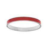 Bracelet acier rigide articulée résine rouge