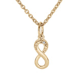 Collier plaqué or pendentif infini oxydes blancs sertis