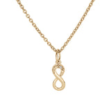 Collier plaqué or pendentif infini oxydes blancs sertis