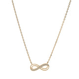 Collier plaqué or infini oxydes blancs sertis