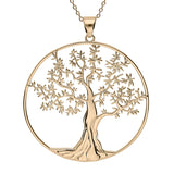 Collier plaqué or arbre de vie