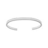 Bracelet acier rigide 4mm ouvert 58mm résine blanche