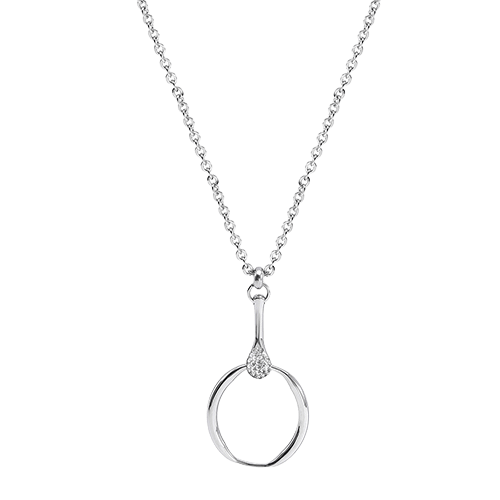 acier pendentif cercle et oxydes - Olyci Bijoux