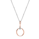 acier pendentif cercle et oxydes - Olyci Bijoux