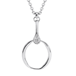 acier pendentif cercle et oxydes - Olyci Bijoux