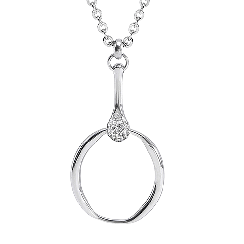 acier pendentif cercle et oxydes - Olyci Bijoux