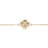 Bracelet argent doré trèfle et oxydes