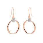 Boucles d'oreilles acier, crochet et cercle - Olyci Bijoux