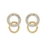 Boucles d'oreilles acier double anneaux - Olyci Bijoux