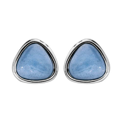 Boucles d'oreilles acier et pierres naturelles - Olyci Bijoux