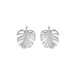 Boucles d'oreilles acier feuilles - Olyci Bijoux