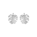 Boucles d'oreilles acier feuilles - Olyci Bijoux