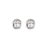 Boucles d'oreilles argent rhodié oxyde serti clos - Olyci Bijoux