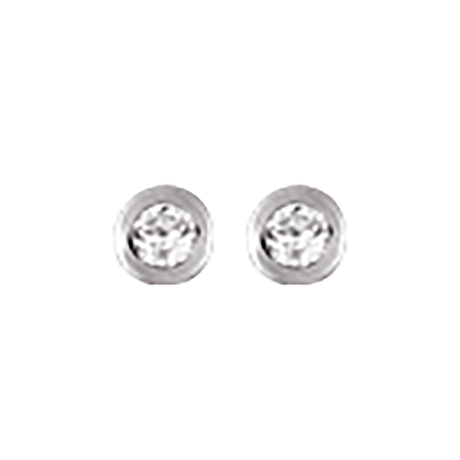 Boucles d'oreilles argent rhodié oxyde serti clos - Olyci Bijoux