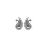 Boucles d'oreilles tige acier grande goutte - Olyci Bijoux