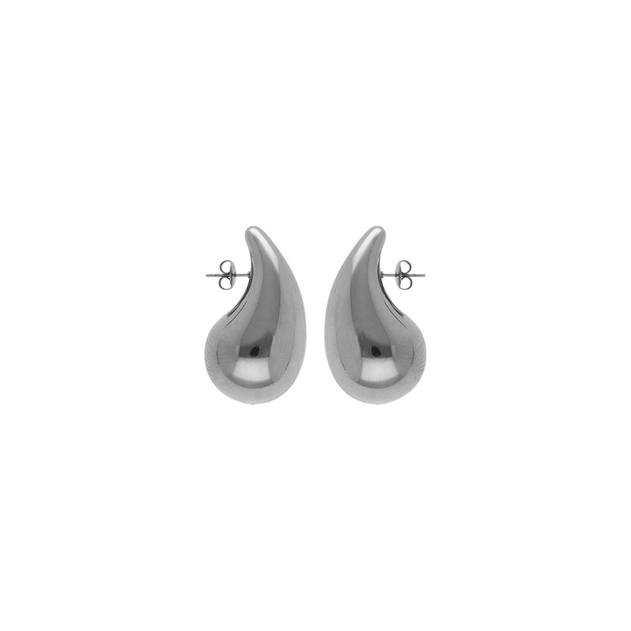 Boucles d'oreilles tige acier grande goutte - Olyci Bijoux