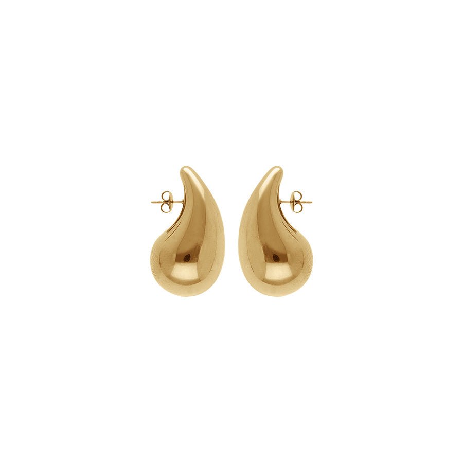 Boucles d'oreilles tige acier grande goutte - Olyci Bijoux