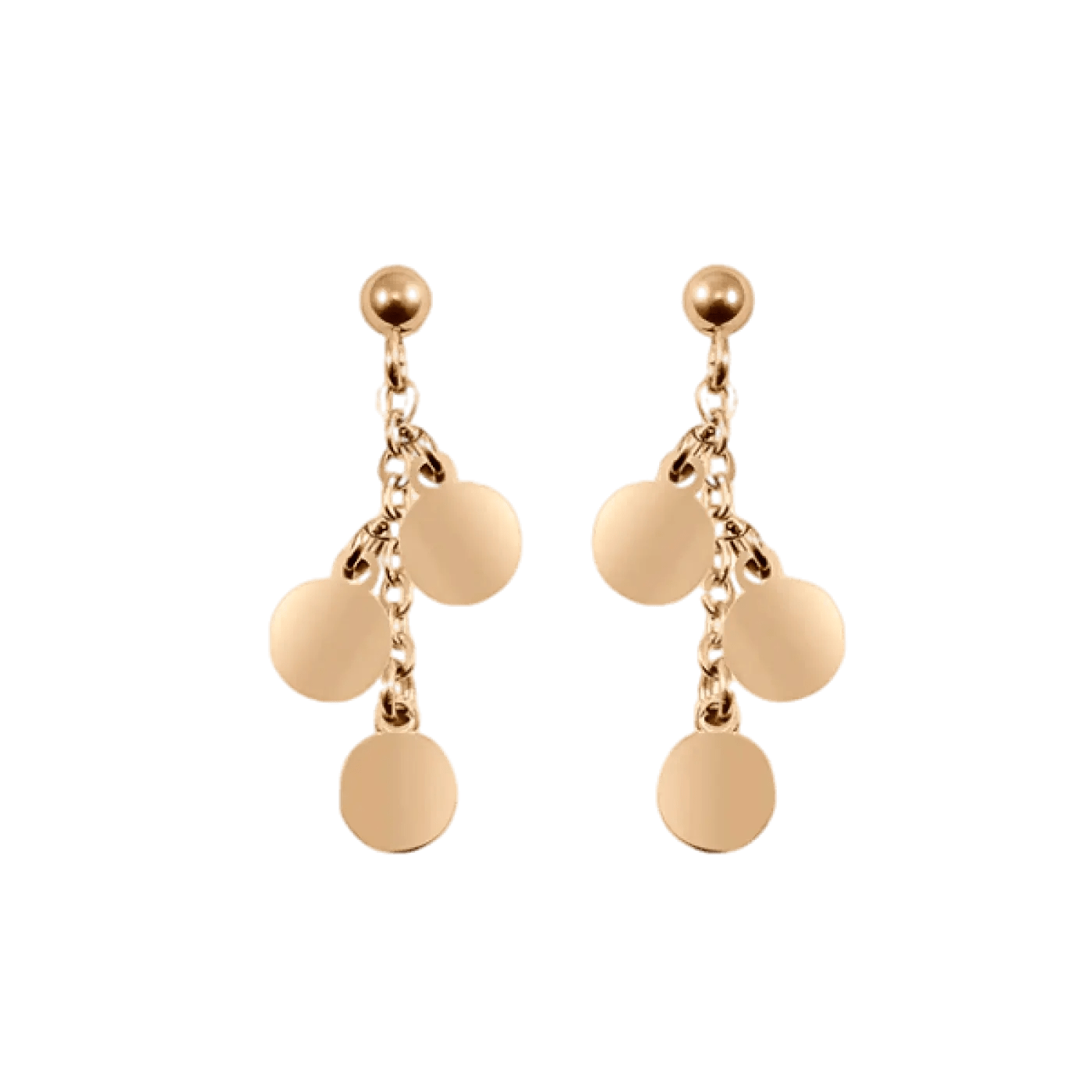 Boucles d'oreilles tige acier pampilles - Olyci Bijoux