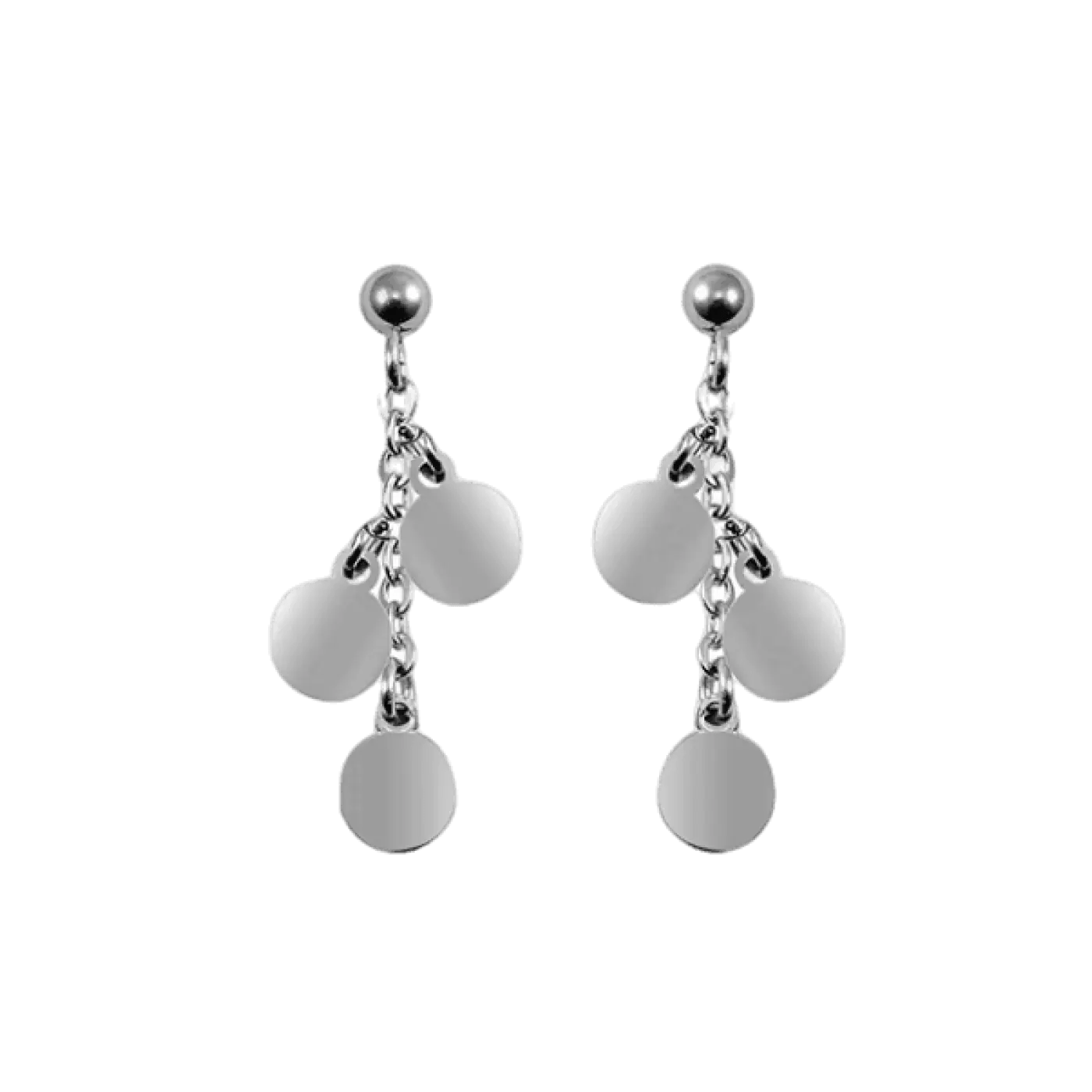 Boucles d'oreilles tige acier pampilles - Olyci Bijoux