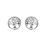 Boucles d'oreilles tige argent arbre de vie ajoure - Olyci Bijoux