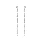 Boucles d'oreilles tige argent rhodié perles résine blanche - Olyci Bijoux