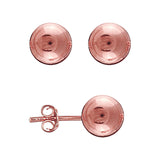 Boucles d'oreilles tige plaqué or rose  boule