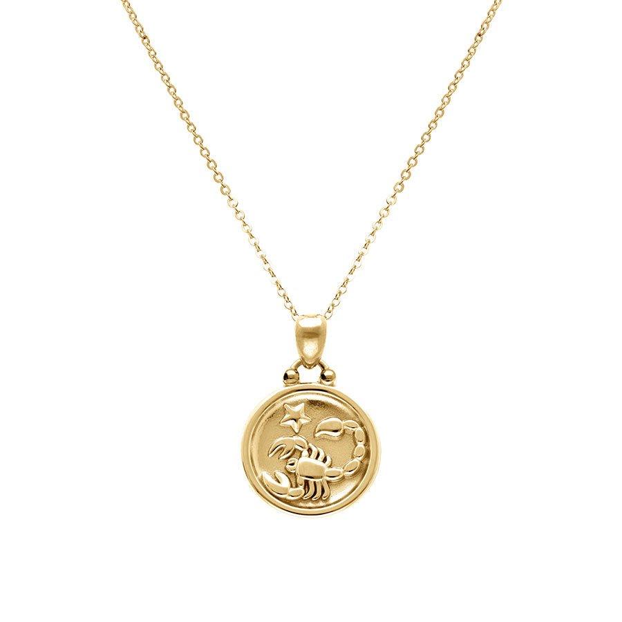 Collier acier doré zodiaque scorpion recto verso constellation - Olyci Bijoux