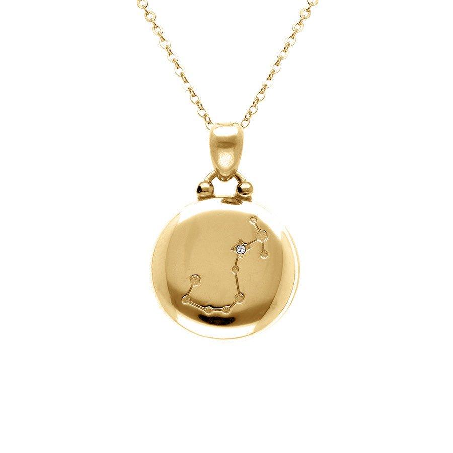 Collier acier doré zodiaque scorpion recto verso constellation - Olyci Bijoux