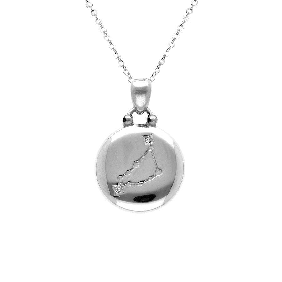 Collier acier zodiaque capricorne recto verso constellation - Olyci Bijoux