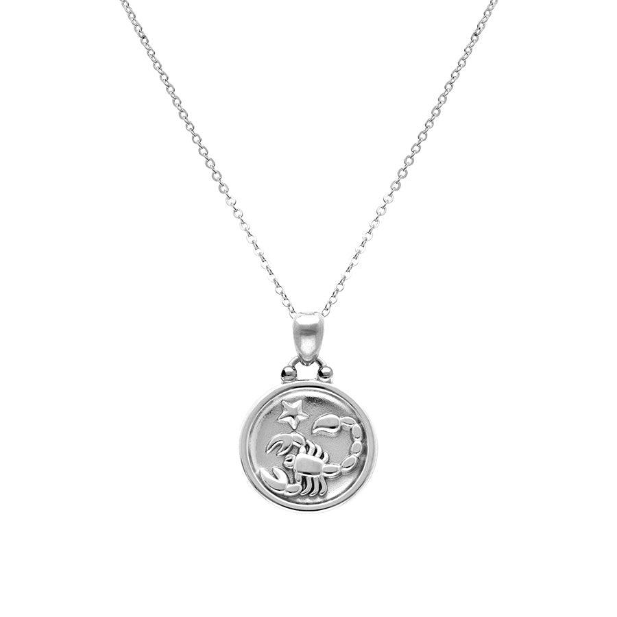 Collier acier zodiaque scorpion recto verso constellation - Olyci Bijoux
