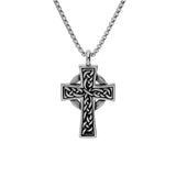 Collier acier pendentif croix celtique