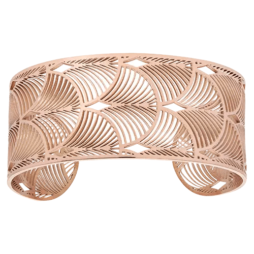 Bracelet acier manchette "plume de paon" - Olyci Bijoux