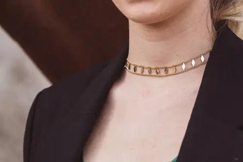 Collier ras de cou acier - Olyci Bijoux