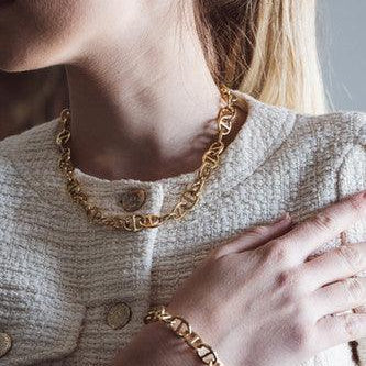 Collier acier maille marine - Olyci Bijoux