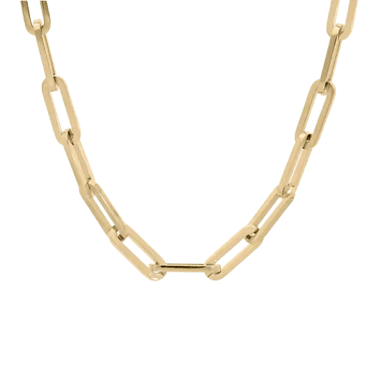 Collier acier mailles rectangulaires - Olyci Bijoux