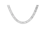 Collier acier façon rivière oxydes blancs rectangulaires sertis - Olyci Bijoux