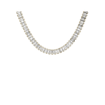 Collier acier façon rivière oxydes blancs rectangulaires sertis - Olyci Bijoux